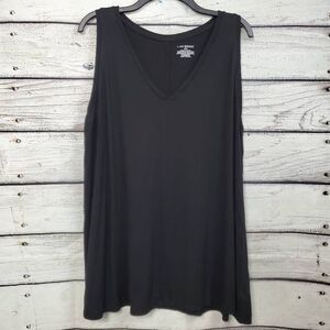Lane Bryant 18/20 Black V-Neck Top